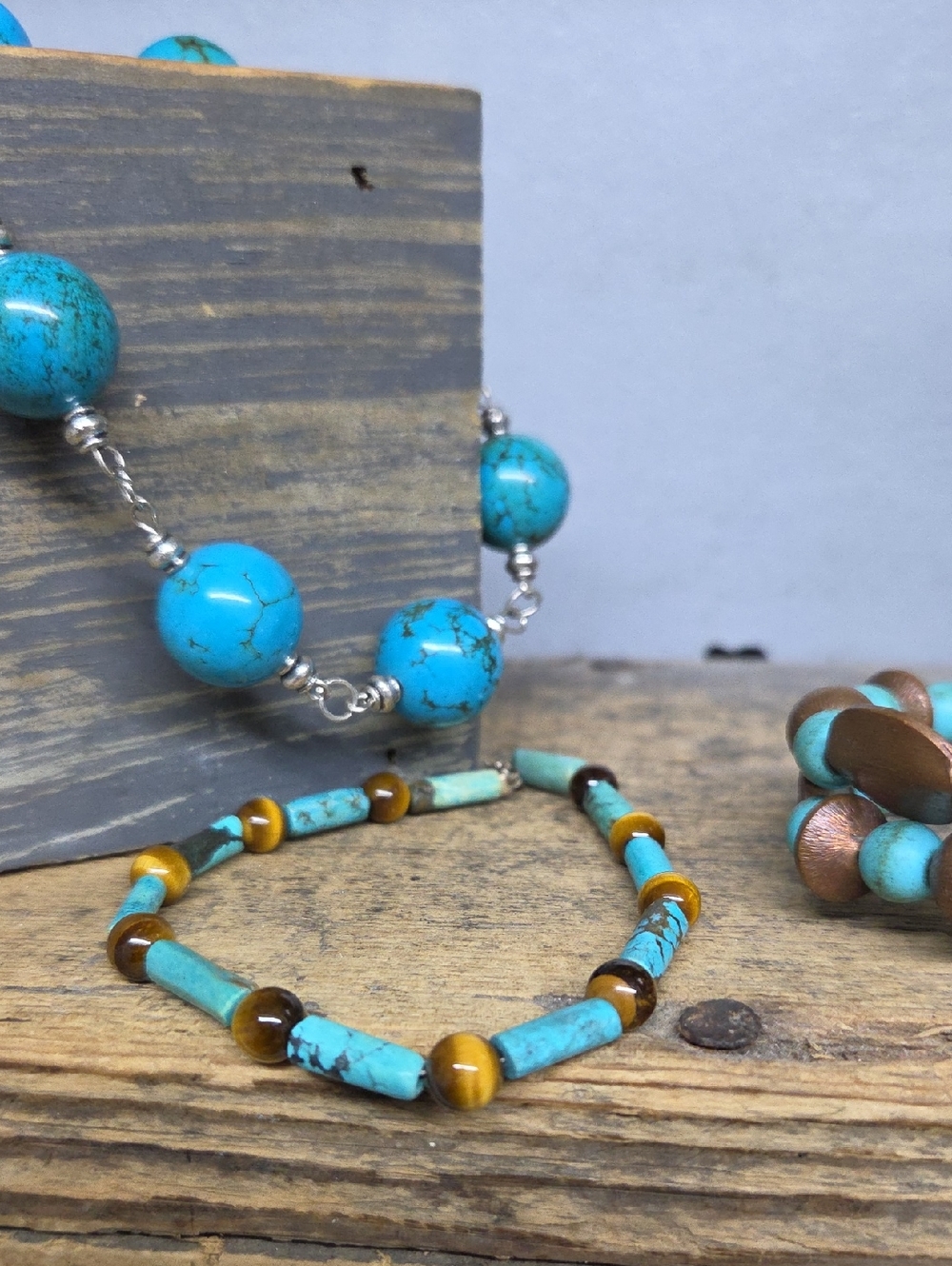 Turquoise Bead Women's Bracelet Bundle Unbranded - Picture 3 of 4